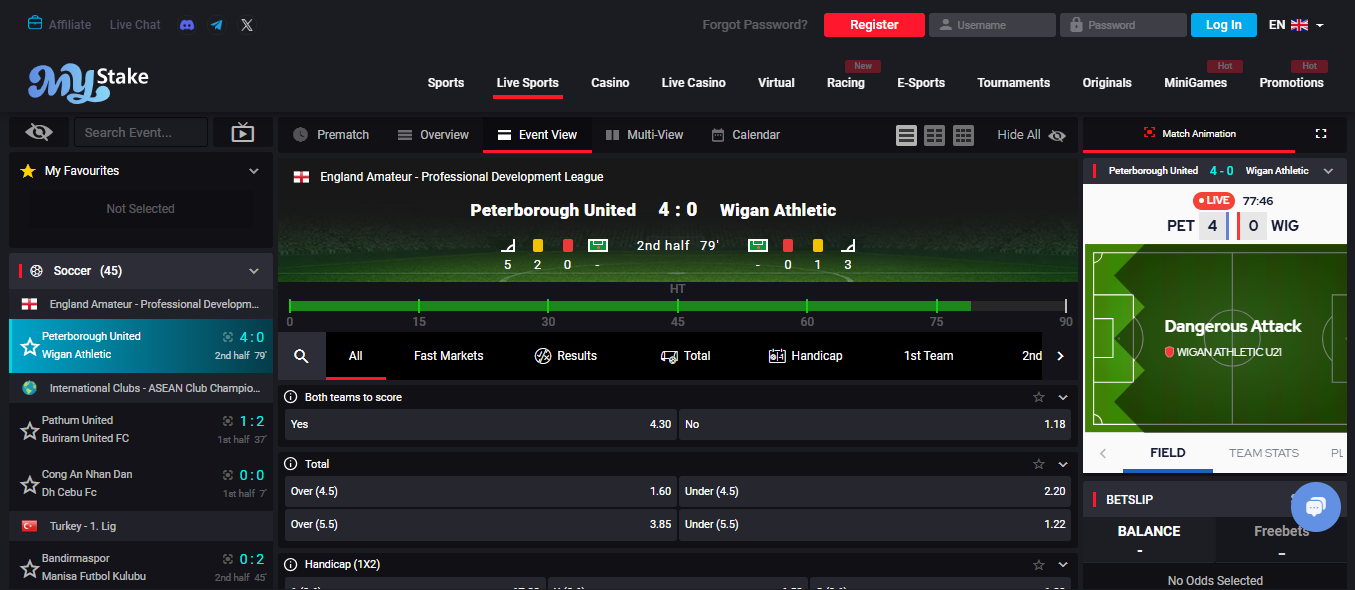 MyStake Live Sports