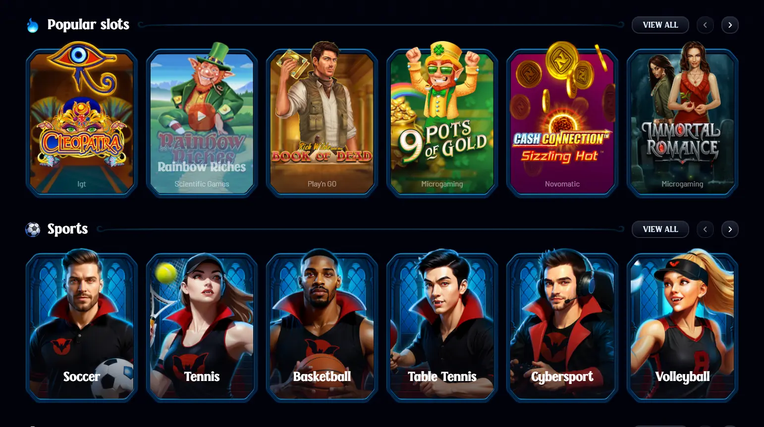 Dracula Casino Games